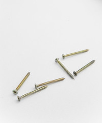 Bolts on white background