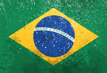 Vintage Brazil flag