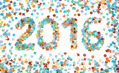 Carnival 2016 colorful confetti isolated