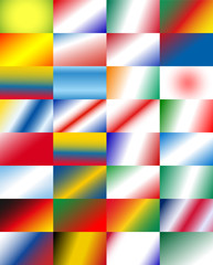 WM-Teilnehmer Flaggen als Verläufe Vektor