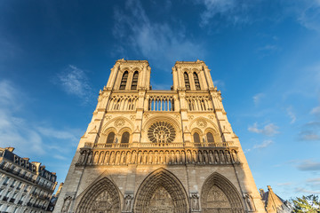 Fototapeta na wymiar Norte Dame Cathedral de Paris. France