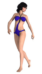 Pin Up Girl on White