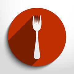 Vector disware and cutlery web icon