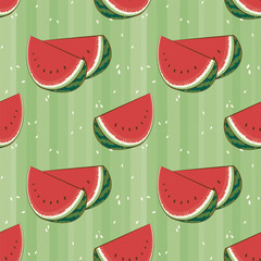 Бесшовный фон с арбузами
