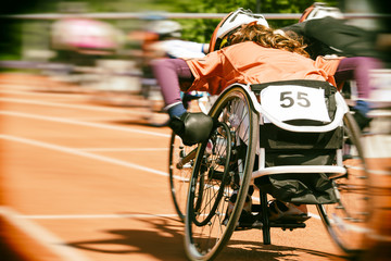 wheelchair race motion blur