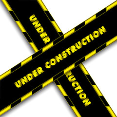 Under Construction Ribbons - illustration