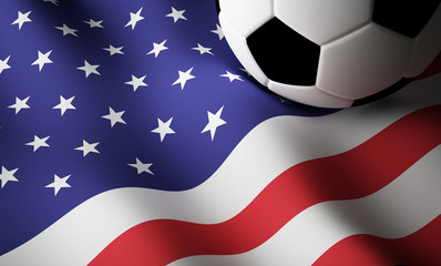 Fototapeta premium American flag, football