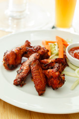 buffalo chicken wings with beer