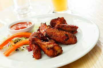 buffalo chicken wings with beer