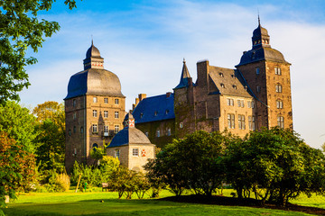 Beautiful summer view of the castle ( Germany, Schloss Myllendon
