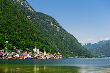 View of Hallstatt. Village in Austria