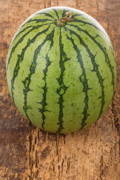 watermelon on wooden table