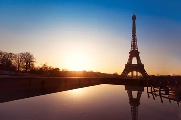 Schilderijen op glas prachtig uitzicht over Parijs, Frankrijk © Song_about_summer