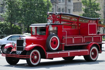 Russian retro fire truck
