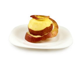 Isolated image of an apple on a plate