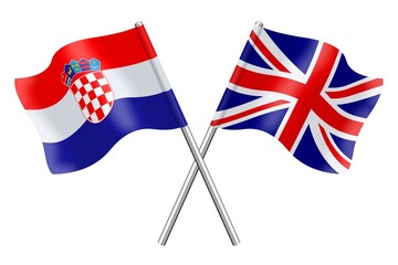 Flags: Croatia and United Kingdom