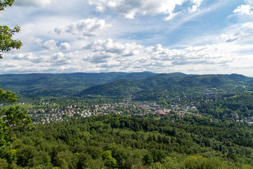 Fototapeta na wymiar Panorama view to Baden-Baden, Germany