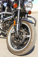 Naklejka premium Motorcycle closeup