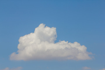 blue sky with clouds closeup