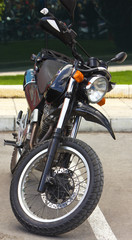 Obraz na płótnie Canvas Motorcycle front view