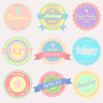 Vector bakery Badges And Labels
