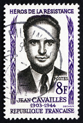 Postage stamp France 1958 Jean Cavailles, Hero