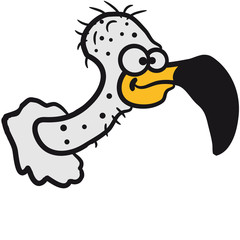 Lustiger Dummer Geier Kopf