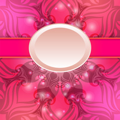 Pink vintage vector abstract background