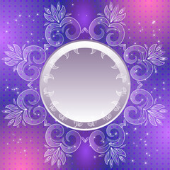 Violet vintage vector abstract background