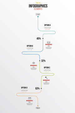 Timeline infographics design. Vector