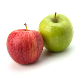 red and green apples
