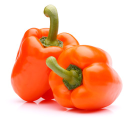 Sweet bell pepper isolated on white background cutout