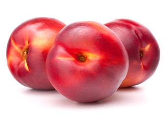 Nectarine fruit isolated on white background cutout