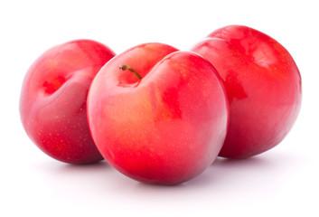 Sweet plum isolated on white background cutout