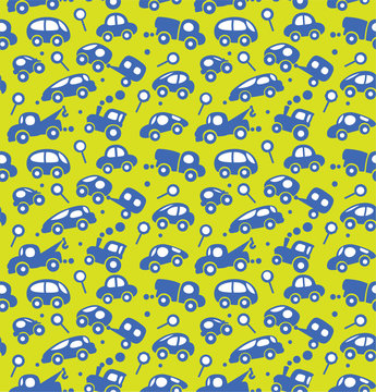 Cars. Seamless pattern.