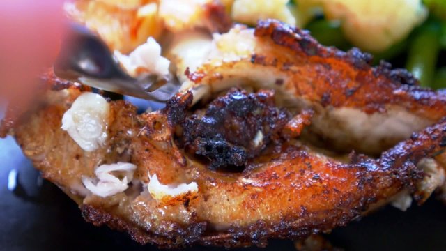 Fried Fish (Red Snapper) on the Plate.