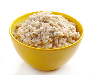 Bowl of various flakes porridge