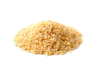 sesame heap on white background