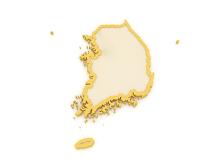 Obraz premium Map of South Korea.