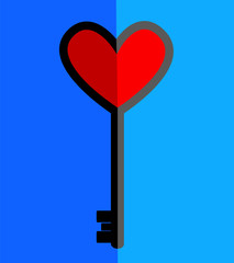 key and heart