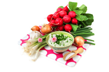 Frühlingsquark mit Zutaten