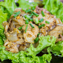 Fried chicken noodle