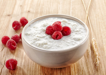 Bowl of rice flakes porridge