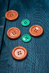 buttons on blue background