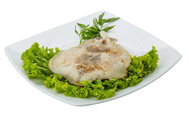 Grilled ray fish