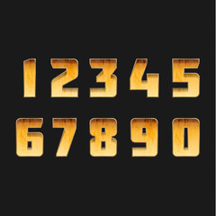 number set design with grunge