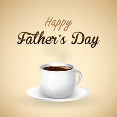 happy father's day card design with coffee cup style