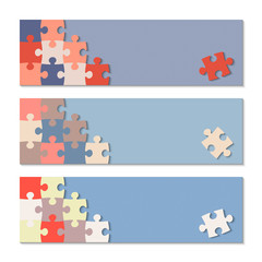 Naklejka premium puzzle infographic