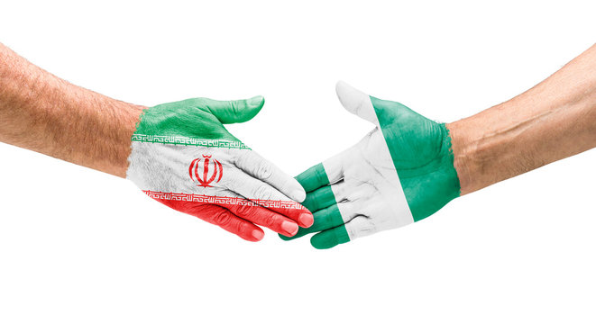 Handshake Iran und Nigeria