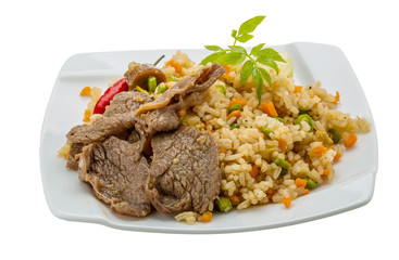 Fried rice with beef